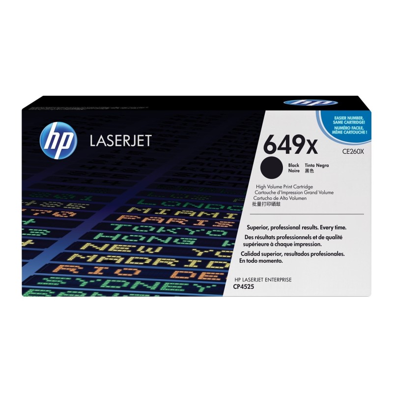 TONER ORIGINALE HP Enterprise CM4540 MFP CP 4025 CE260X 649X NERO
