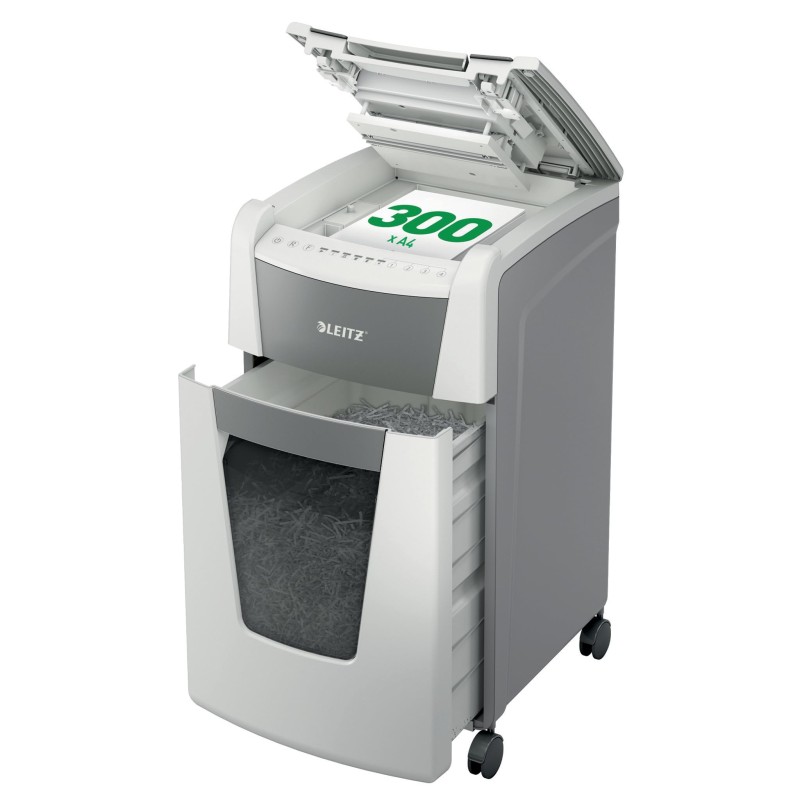 Distruggidocumenti automatico per ufficioLeitz IQ 300 Autofeed P4 80150000 Distrugge 300 fogli