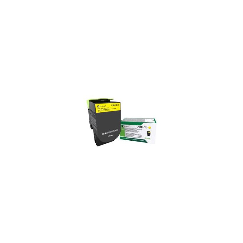 TONER ORIGINALE LEXMARK 71B2HY0 GIALLO CS417 CX517 3.5K