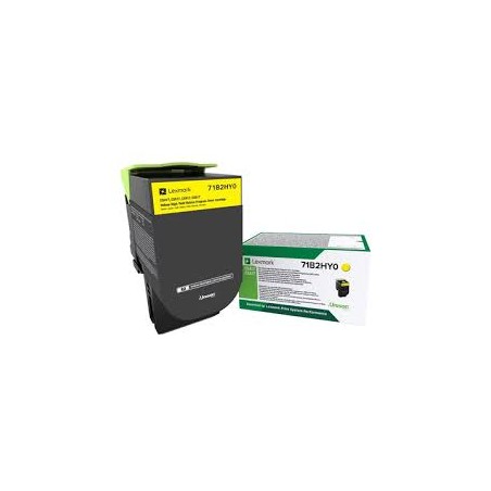 TONER ORIGINALE LEXMARK 71B2HY0 GIALLO CS417 CX517 3.5K