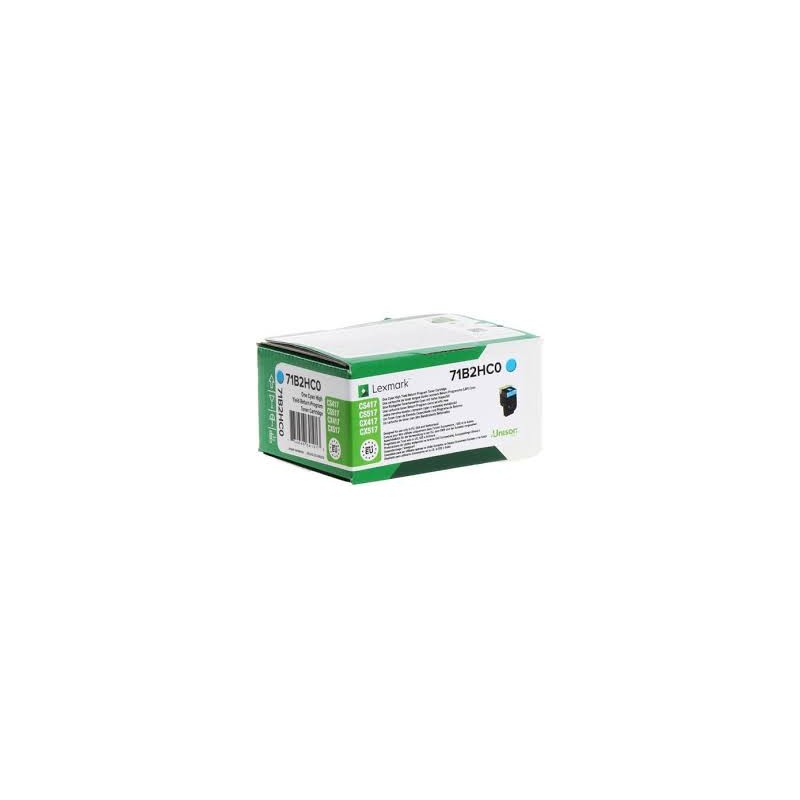 TONER ORIGINALE LEXMARK 71B2HC0 CIANO CS417 CX517 3,5K