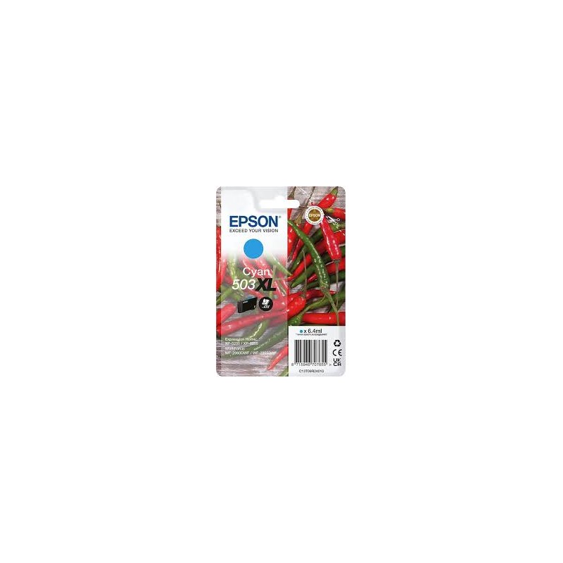 CARTUCCIA ORIGINALE EPSON 503XL CIANO C13T09R24010 WorkForce WF-2960DWF