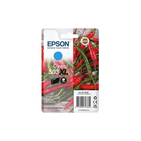 CARTUCCIA ORIGINALE EPSON 503XL CIANO C13T09R24010 WorkForce WF-2960DWF