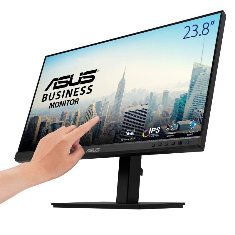 MONITOR ASUS 23.8" BE24ECSBT LED IPS FullHD 1080p Touch 10 punti di contatto Altezza regolabile, rotazione e inclinazione