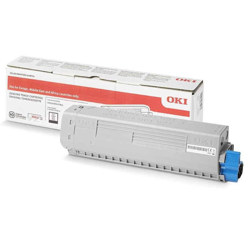 TONER ORIGINALE OKI 47095704 C824 C834 C844 NERO