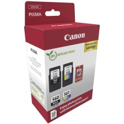 MULTIPACK ORIGINALE CANON COLORE PG560 CL561 3713C008 PIXMA TS5351 carta fotografica lucida GP-501