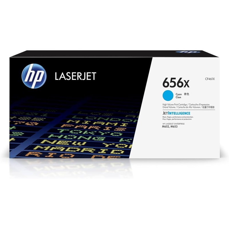 TONER ORIGINALE HP CF461X CIANO 656X LJ Enterprise M652 M653