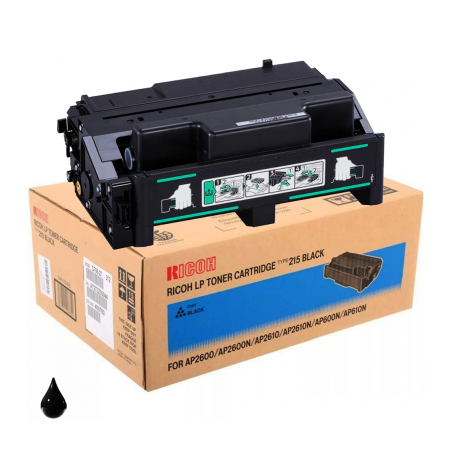 TONER ORIGINALE RICOH AP2600 AP600 400760 TYPE215 K50 NERO 20K