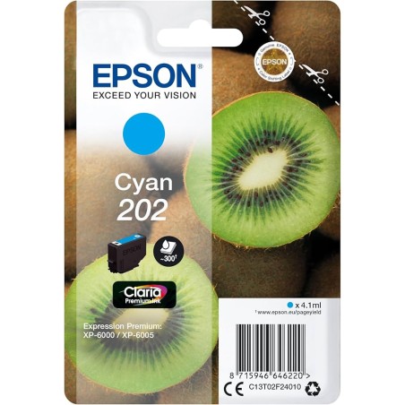 CARTUCCIA ORIGINALE EPSON T202 C13T02F24010 202 CIANO Premium XP-6000