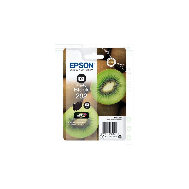 CARTUCCIA ORIGINALE EPSON T202 C13T02F14010 202 PHOTO NERO Premium XP-6000