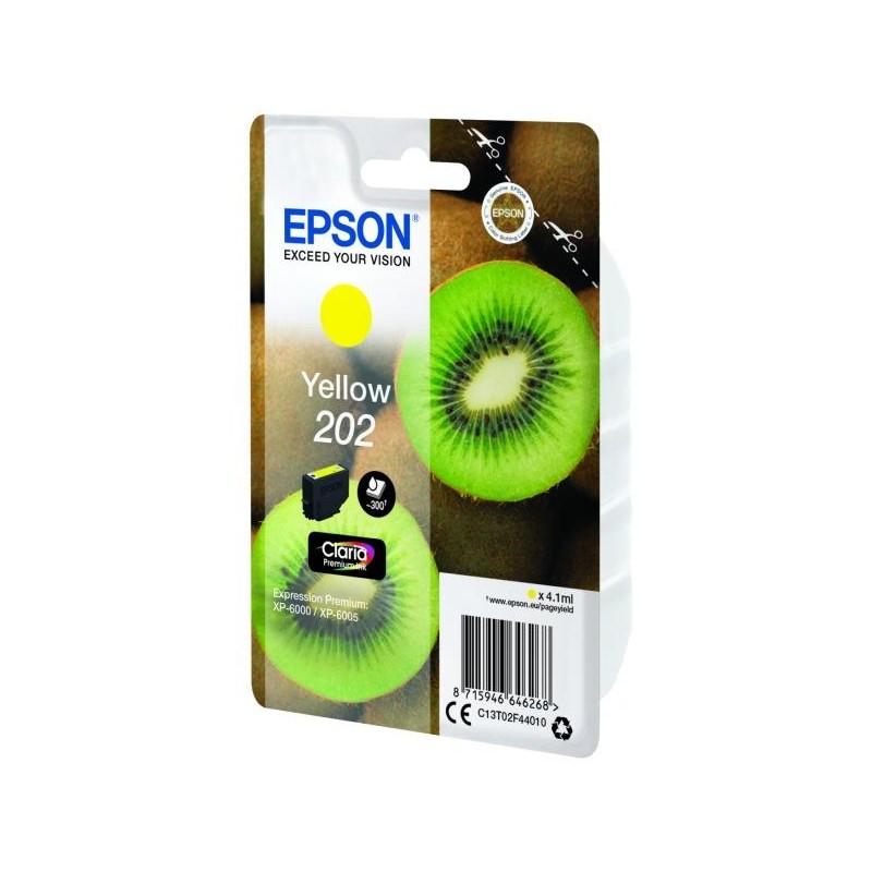 CARTUCCIA ORIGINALE EPSON T202 C13T02F44010 202 GIALLO Expression Premium XP-6000