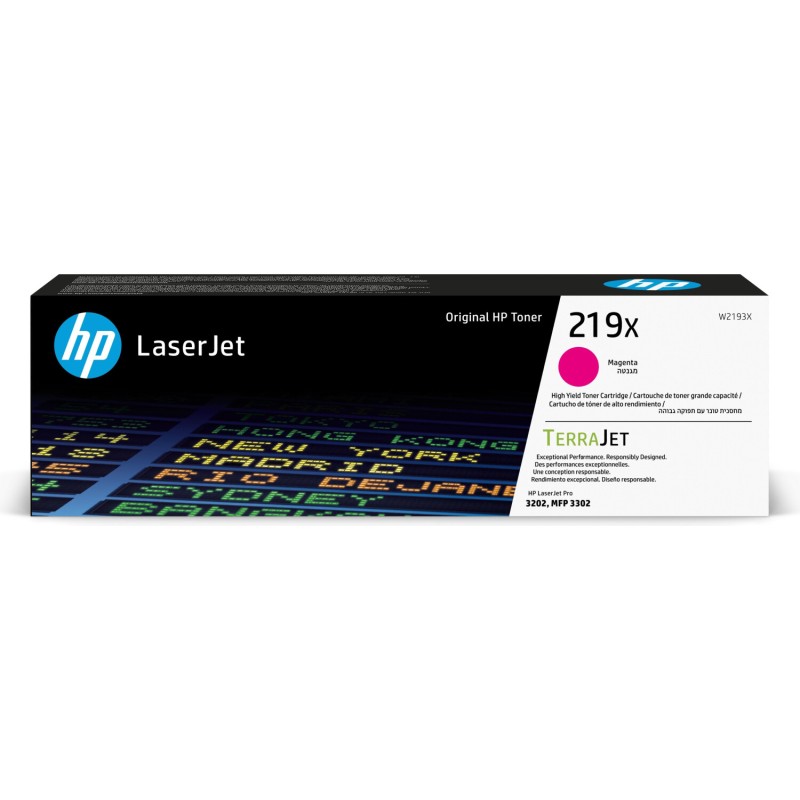 TONER ORIGINALE HP W2193X 219X MAGENTA LASERJET COLORE PRO 3202 3302sdw