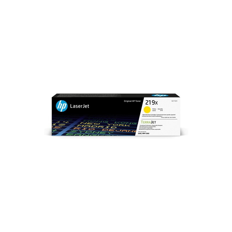 TONER ORIGINALE HP W2192X 219X GIALLO LASERJET COLORE PRO 3202 3302sdw