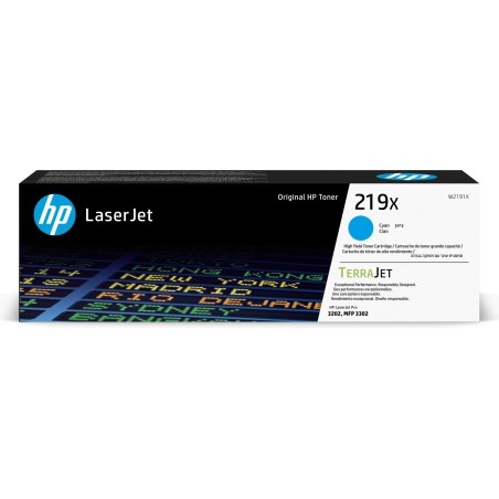 TONER ORIGINALE HP W2191X 219X CIANO LASERJET COLORE PRO 3202 3302sdw