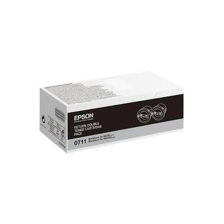 BIPACK TONER ORIGINALE EPSON C13S050711 NERO WorkForce AL-M200 AL-MX200DNF