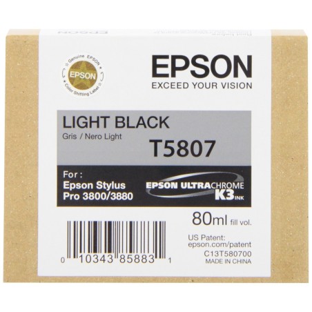 CARTUCCIA ORIGINALE EPSON STYLUS Pro 3800 C13T580700 T5807 NERO