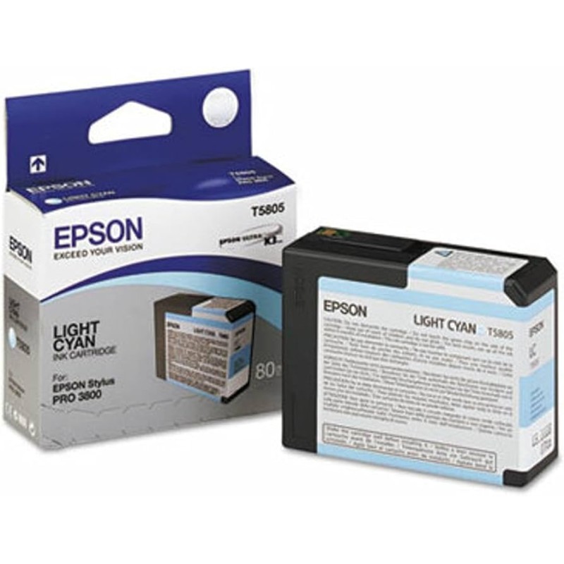 CARTUCCIA ORIGINALE EPSON STYLUS Pro 3800 C13T580500 T5805 FOTO CIANO
