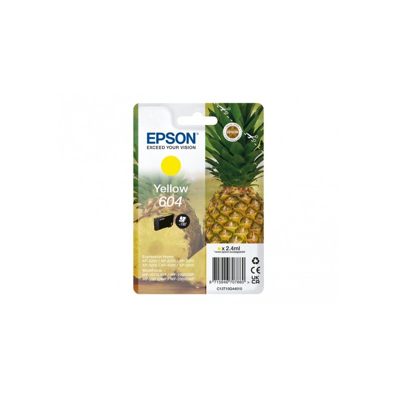 CARTUCCIA INCHIOSTRO ORIGINALE EPSON 604 C13T10G44010 GIALLO XP-2200