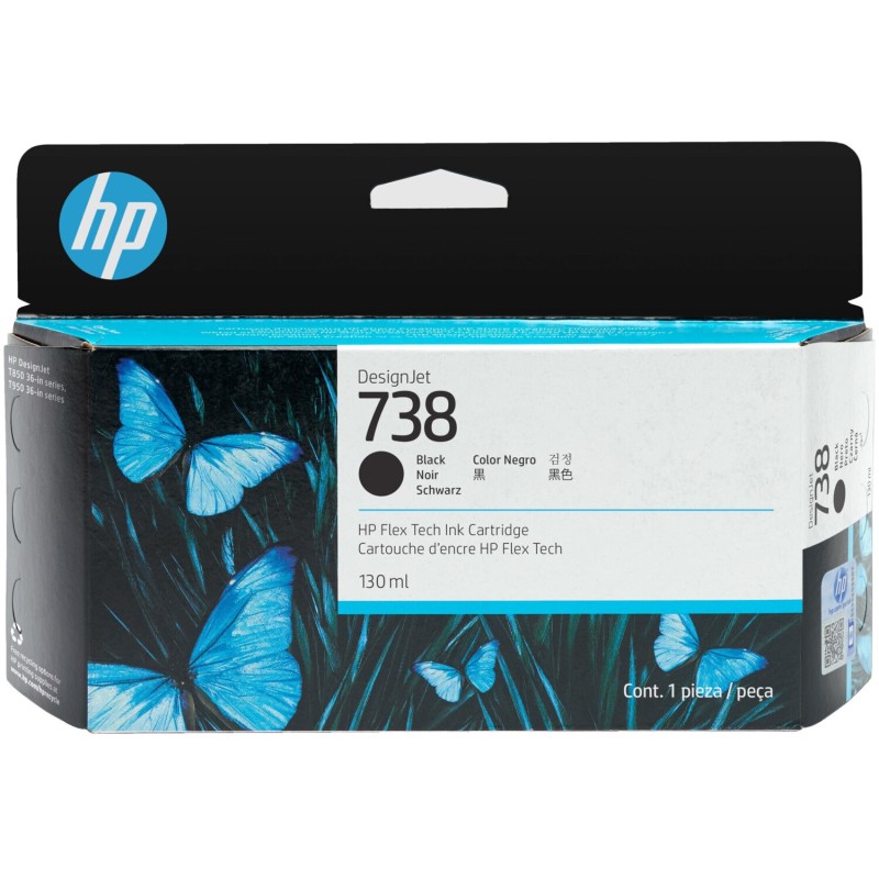 CARTUCCIA ORIGINALE HP NERO 498N4A 738 DesignJet T850 T950 36-Zoll 130ml