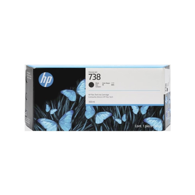 CARTUCCIA ORIGINALE HP NERO 498N8A 738 DesignJet T850 T950 36-Zoll 300ml