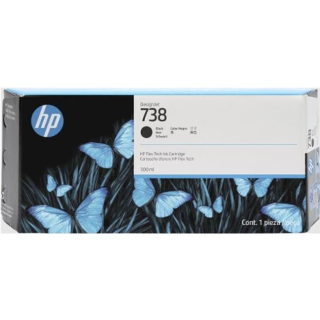 CARTUCCIA ORIGINALE HP NERO 498N8A 738 DesignJet T850 T950 36-Zoll 300ml