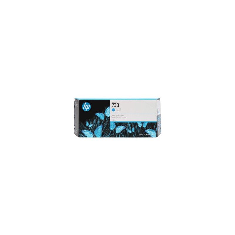 CARTUCCIA ORIGINALE HP CIANO 676M6A 738 DesignJet T850 T950 36-Zoll 300ml