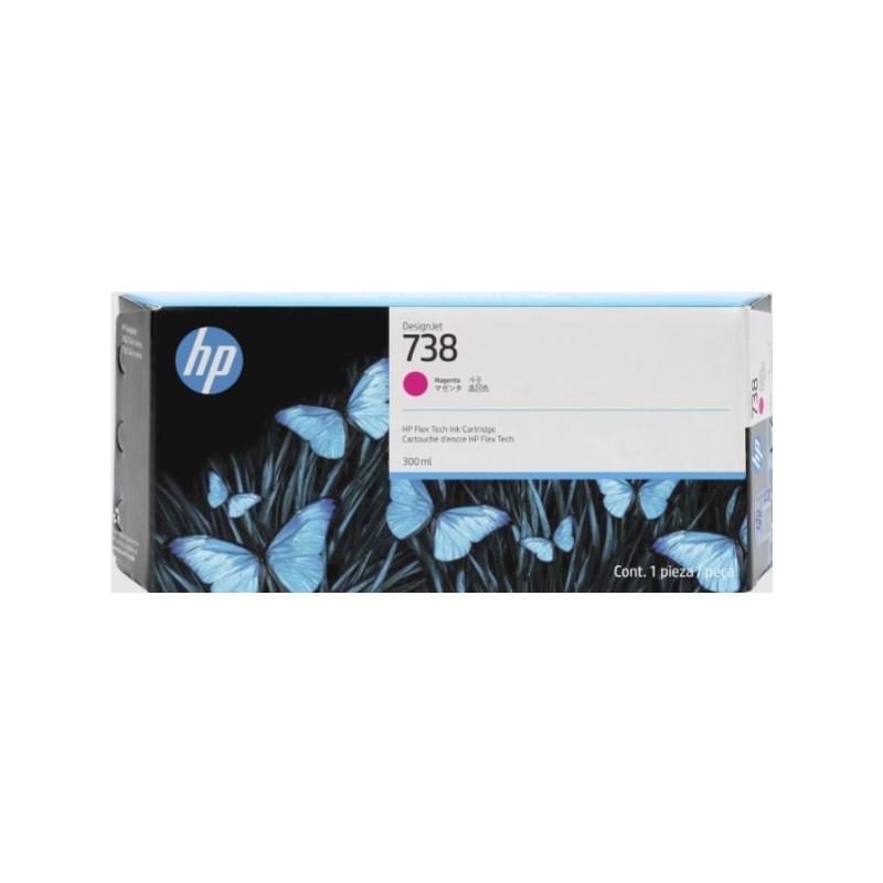 CARTUCCIA ORIGINALE HP MAGENTA 676M7A 738 DesignJet T850 T950 36-Zoll 300ml
