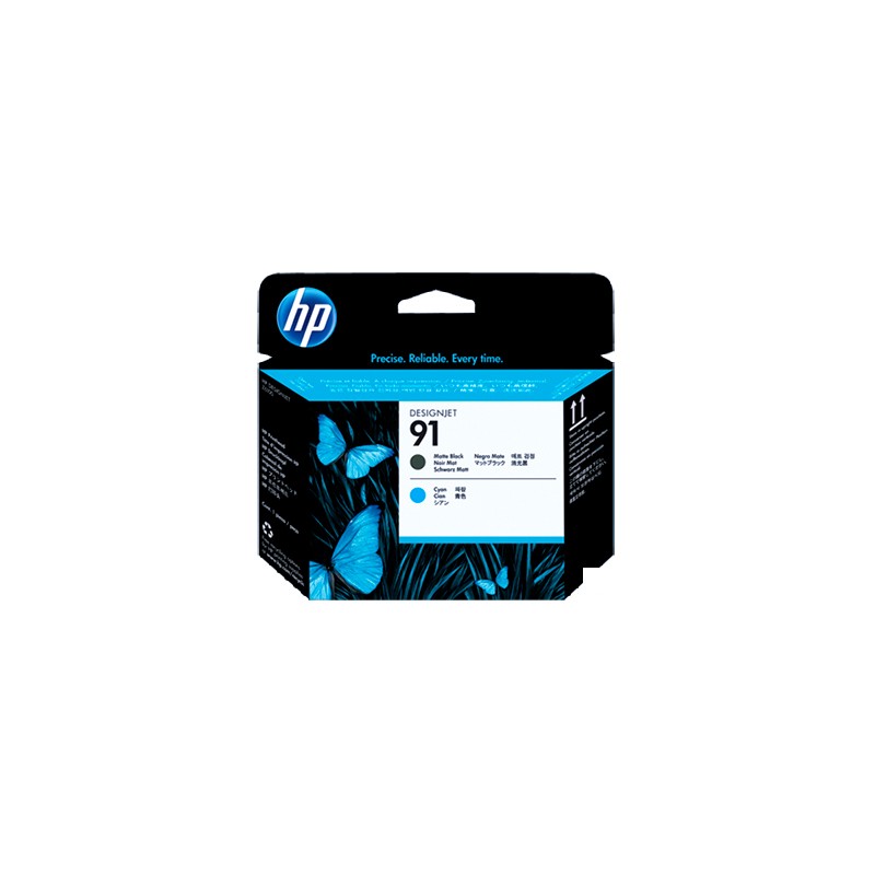 TESTINA DI STAMPA ORIGINALE HP 91 NERO OPACO CIANO C9460A DesignJet Z6100