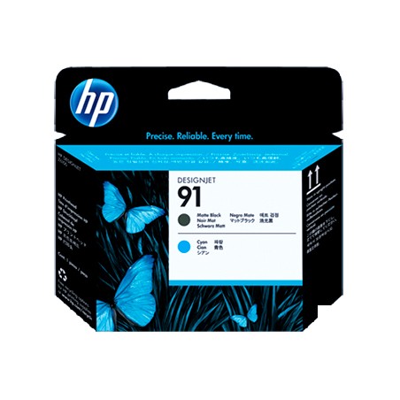TESTINA DI STAMPA ORIGINALE HP 91 NERO OPACO CIANO C9460A DesignJet Z6100