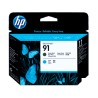 TESTINA DI STAMPA ORIGINALE HP 91 NERO OPACO CIANO C9460A DesignJet Z6100