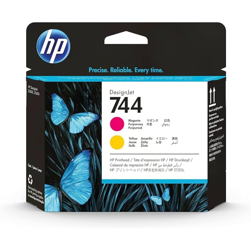 TESTINA DI STAMPA ORIGINALE HP 744 MAGENTA GIALLO F9J87A DesignJet Z5600