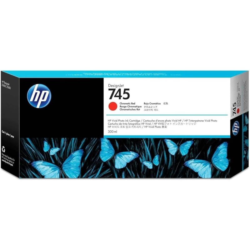 CARTUCCIA ORIGINALE HP F9K06A 745 ROSSO CROMATICO DesignJet Z2600 300ML