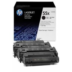 BIPACK TONER ORIGINALE HP Laserjet P3010 Nero 12k CE255XD 55X CE255XC