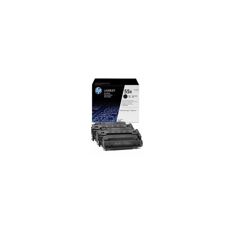 BIPACK TONER ORIGINALE HP Laserjet P3010 Nero 12k CE255XD 55X CE255XC