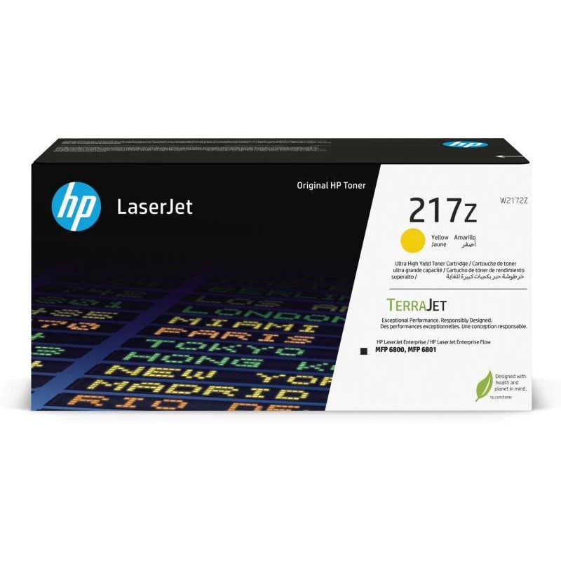 TONER ORIGINALE HP W2172Z 217Z GIALLO TERRAJet Enterprise MFP6800 24K