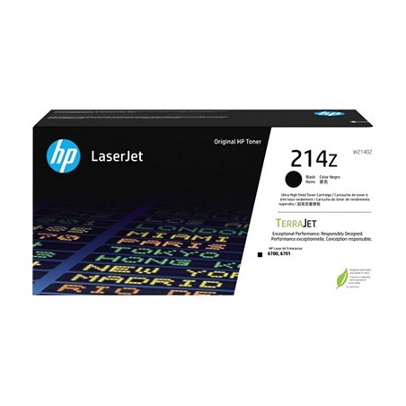 TONER ORIGINALE HP W2140Z 214Z NERO TERRAJet Enterprise MFP6700 31K