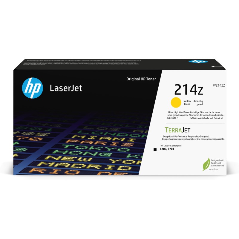 TONER ORIGINALE HP W2142Z 214Z GIALLO TERRAJet Enterprise MFP6700 26K