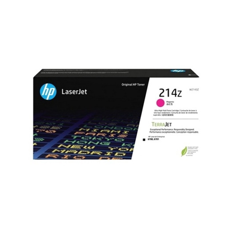 TONER ORIGINALE HP W2143Z 214Z MAGENTA TERRAJet Enterprise MFP6700 26K