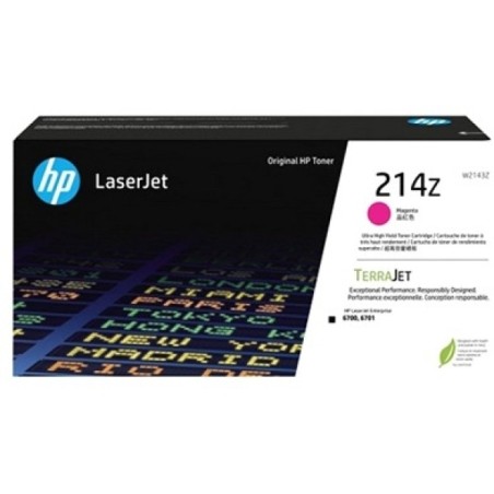 TONER ORIGINALE HP W2143Z 214Z MAGENTA TERRAJet Enterprise MFP6700 26K