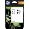 BIPACK CARTUCCIA ORIGINALE HP P2V31A 711XL NERO DesignJet T120