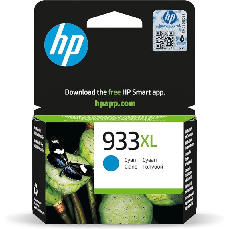 CARTUCCIA ORIGINALE HP OFFICEJET 6100 933XL CN054AE CIANO