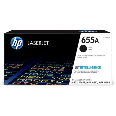TONER ORIGINALE HP CF450A 655A NERO Enterprise Flow MFP M681