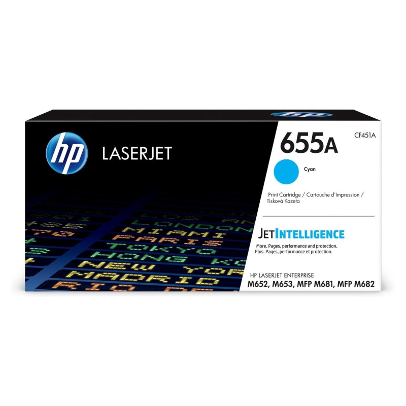 TONER ORIGINALE HP CF451A 655A CIANO Enterprise Flow MFP M681