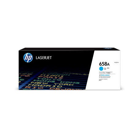 TONER ORIGINALE HP W2001A CIANO 658A LaserJet Enterprise M751