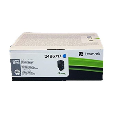 TONER ORIGINALE LEXMARK 24B6717 CIANO XC4140DE XC4150DE 13K