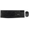 Tastiera e mouse wireless NGS 2,4 GHz Francese AZERTY 12 tasti multimediali 1200 dpi Colore nero