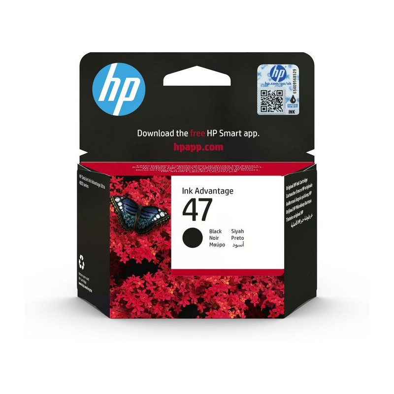 CARTUCCIA ORIGINALE HP 47 6ZD21AE NERO DeskJet Ink Advantage Ultra 4800 4826 AiO