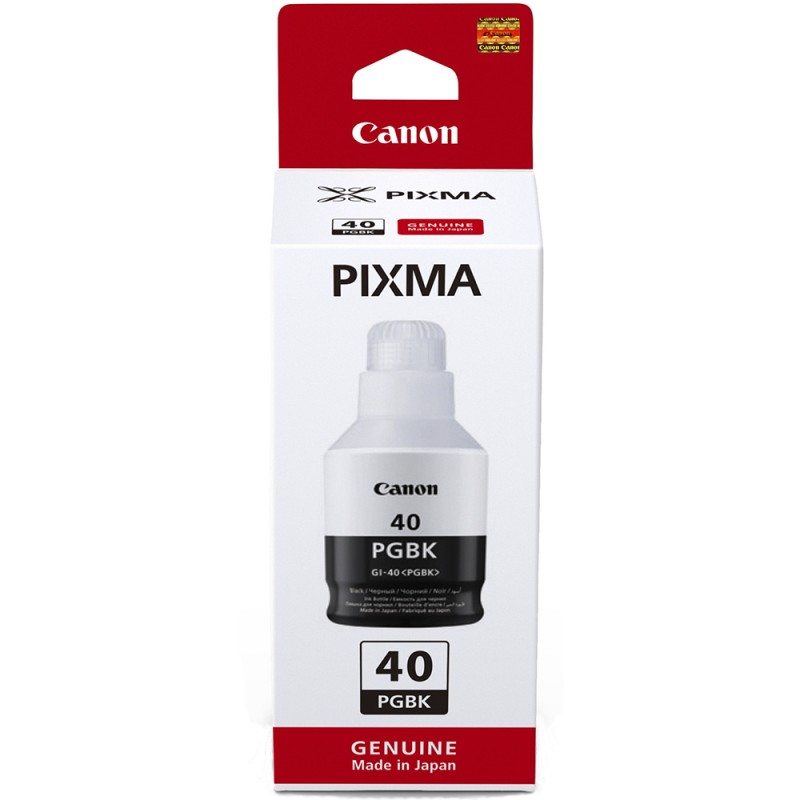 FLACONE INCHIOSTRO ORIGINALE CANON NERO GI40 GI-40 PGBK 3385C001 Pixma G5040