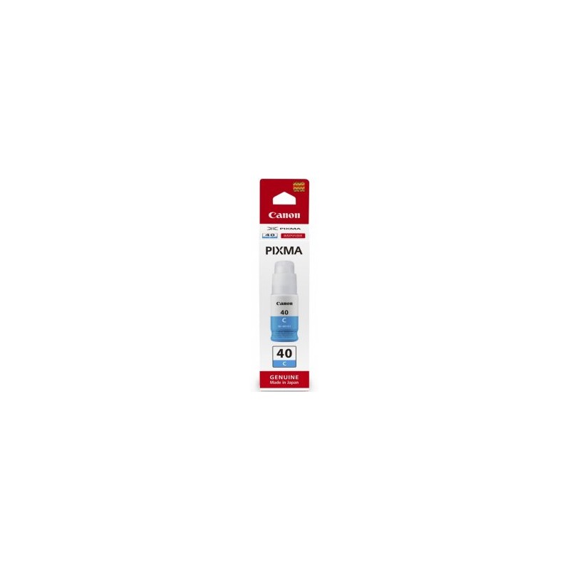 FLACONE INCHIOSTRO ORIGINALE CANON CIANO GI40 GI-40 C 3400C001 Pixma G5040