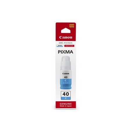 FLACONE INCHIOSTRO ORIGINALE CANON CIANO GI40 GI-40 C 3400C001 Pixma G5040